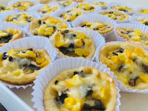 Mini quiche de pollo