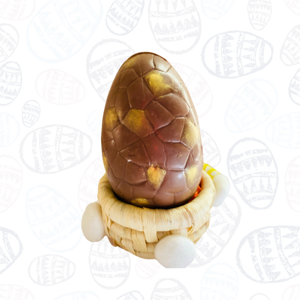 Huevo relleno 10 cm chocolate y marshmallows
